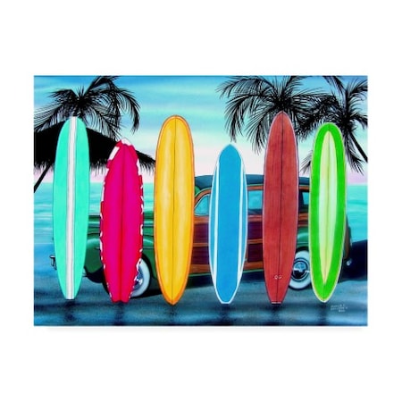 Patrick Sullivan 'Woody & Surfboards' Canvas Art,24x32